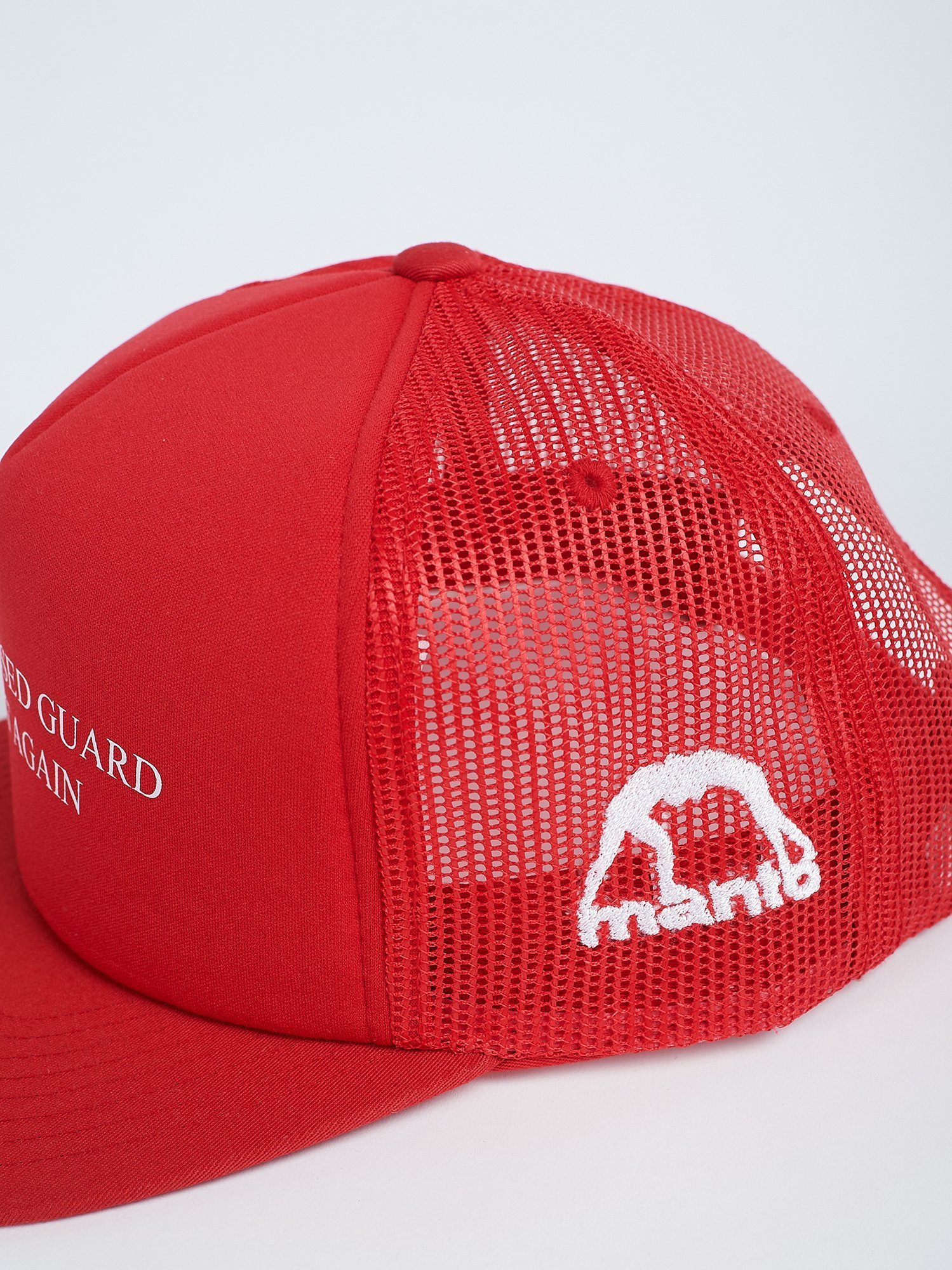red mesh hat