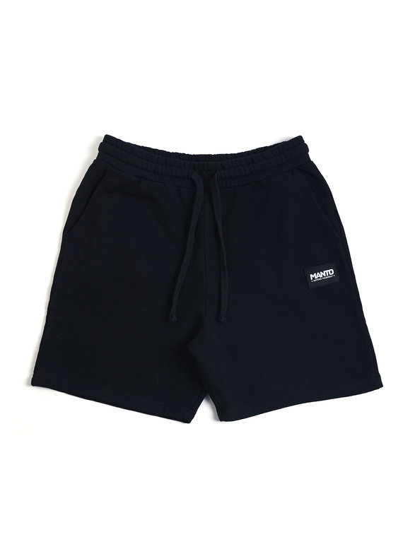 MANTO cotton shorts LABEL black