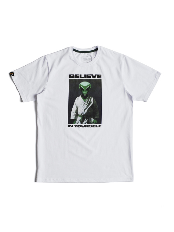 MANTO t-shirt BELIEVE white