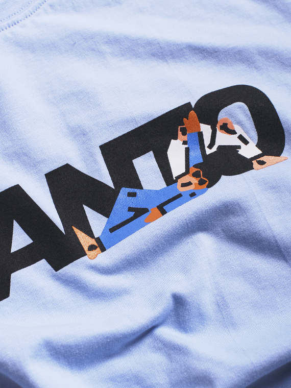 MANTO t-shirt MURAL azure