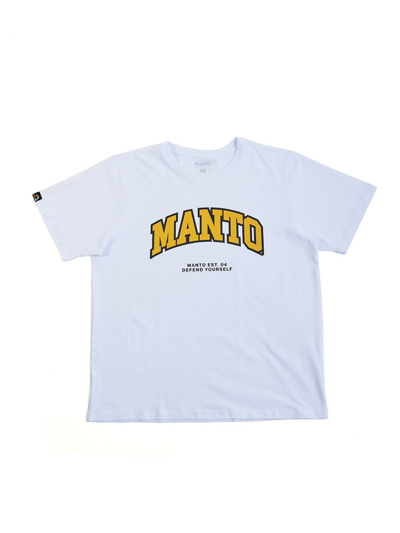 MANTO t-shirt VARSITY OVERSIZE white