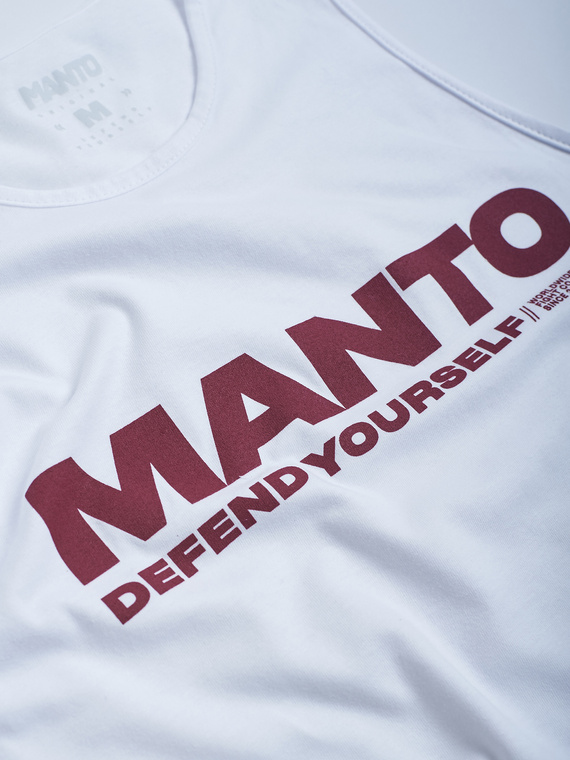 MANTO tank top DEFEND white