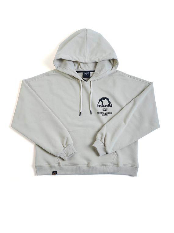 MANTO women's cropped hoodie SOCIETY beige