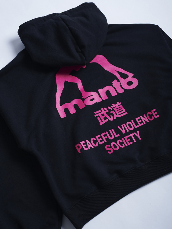 MANTO Damen-Cropped-Hoodie SOCIETY schwarz