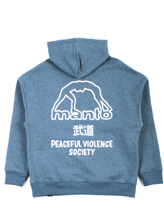 MANTO hoodie SOCIETY  OVERSIZE heather blue