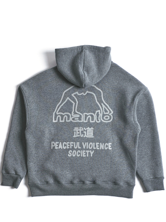 MANTO hoodie SOCIETY  OVERSIZE heather gray