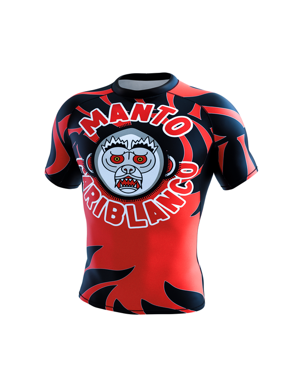 MANTO rashguard CARIBLANCO schwarz/rot