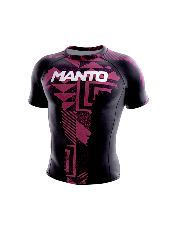 MANTO rashguard FRAGMENTS schwarz/rot