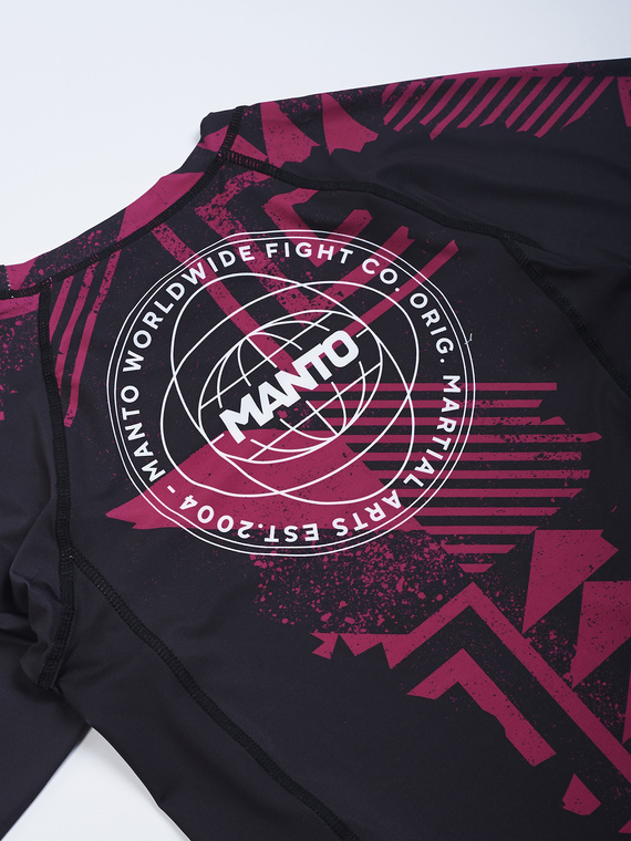 MANTO rashguard FRAGMENTS schwarz/rot