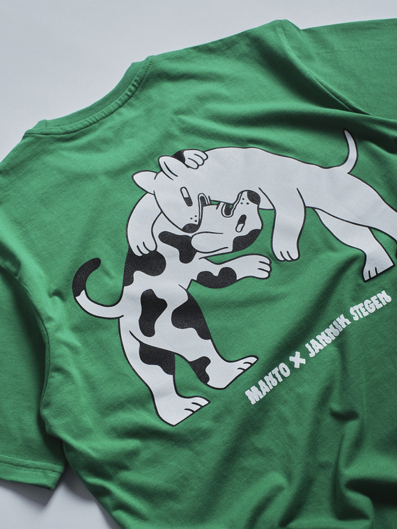 MANTO t-shirt DOGS grun