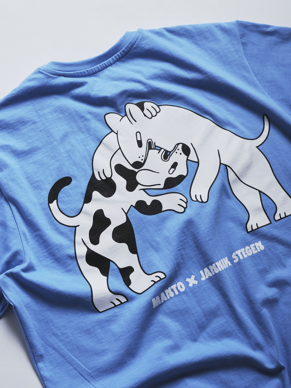 MANTO t-shirt DOGS hellblau