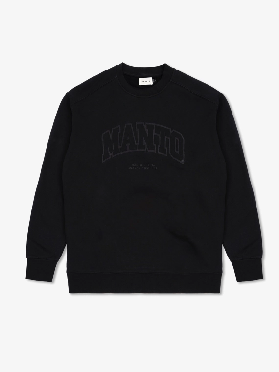 MANTO crewneck VARSITY black