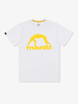 MANTO t-shirt VIBE 25 white-yellow