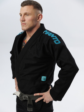 MANTO "X5" BJJ GI black - turquoise