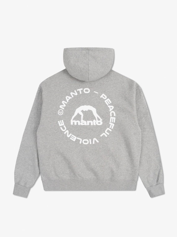 MANTO hoodie LABEL 25 OVERSIZE heather gray