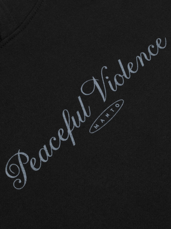 MANTO hoodie PEACEFUL VIOLENCE black