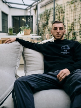 MANTO crewneck SOCIETY  black