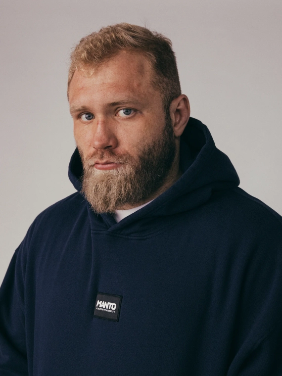 MANTO hoodie LABEL 25 OVERSIZE marineblau
