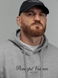 MANTO hoodie PEACEFUL VIOLENCE heather gray
