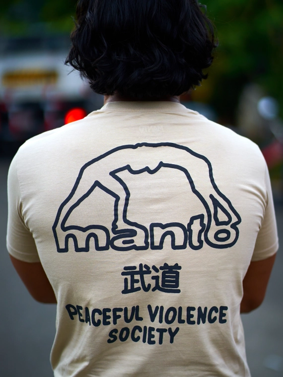 MANTO t-shirt SOCIETY 25 beige