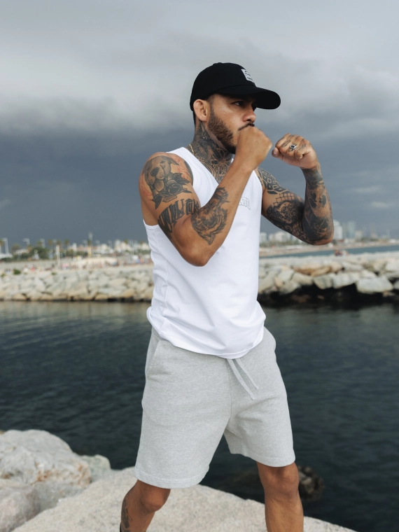 MANTO Baumwollshorts LOGO melange