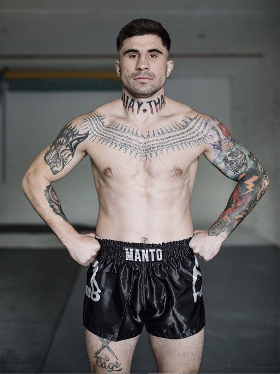 MANTO shorts MUAY THAI DUAL black/silver
