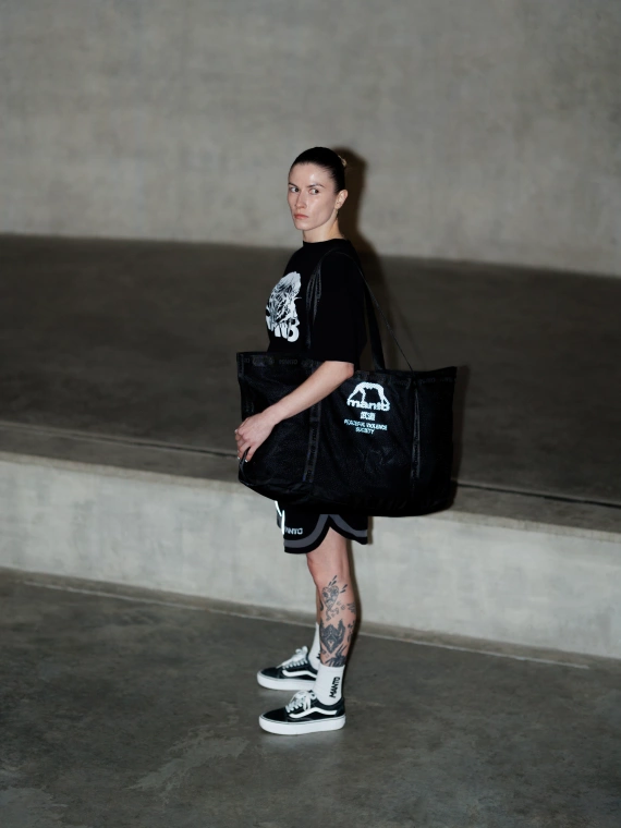 MANTO  mesh bag SOCIETY black