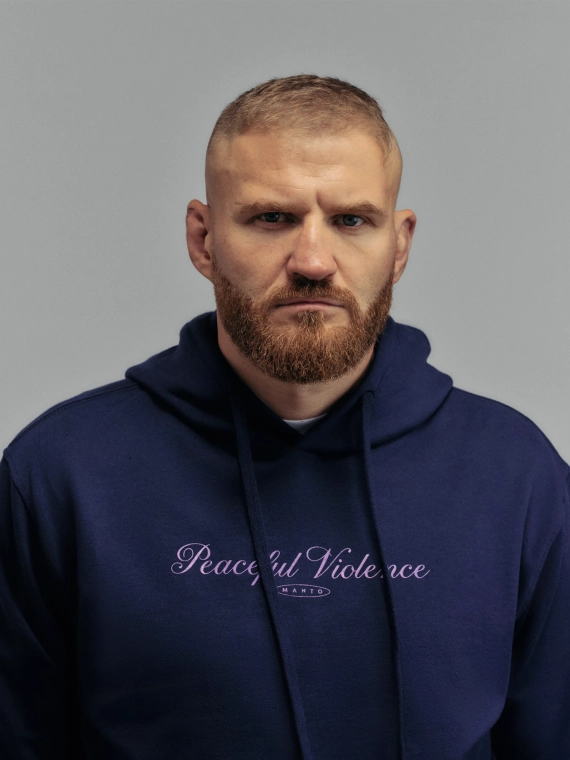 MANTO hoodie PEACEFUL VIOLENCE navy blue