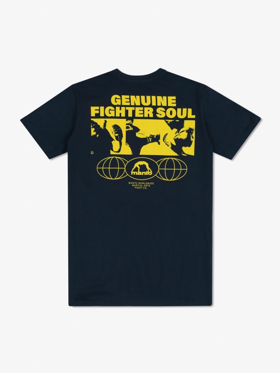 MANTO t-shirt FIGHTER SOUL navy blue