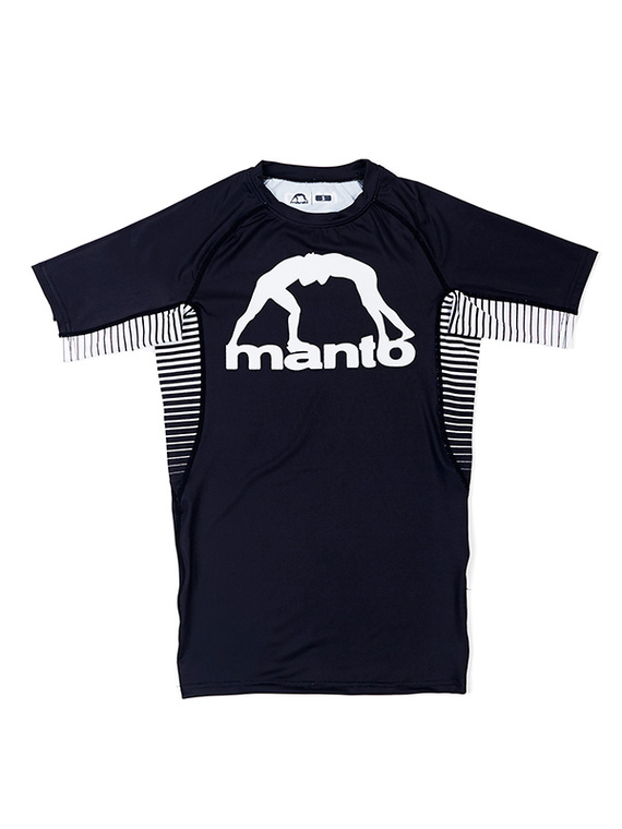 MANTO rashguard LOGO schwarz/weiss