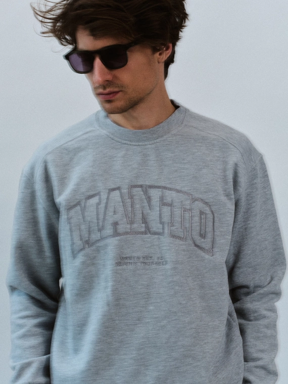 MANTO crewneck VARSITY  grau