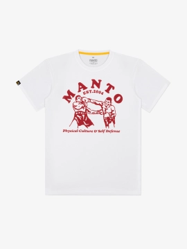 MANTO t-shirt BOXEO white
