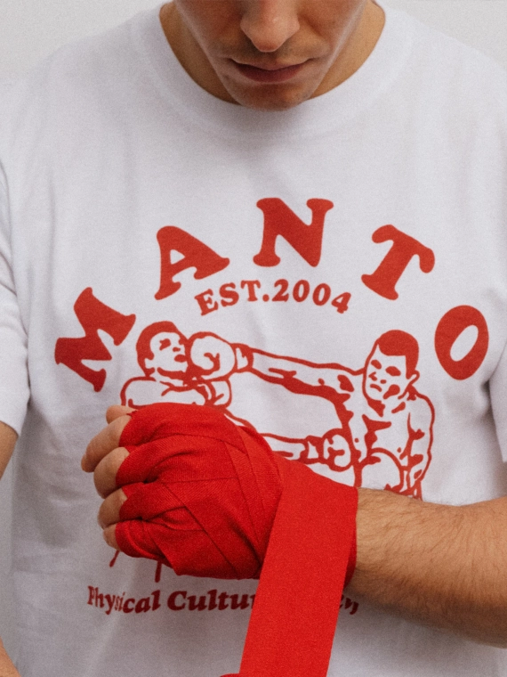 MANTO t-shirt BOXEO white