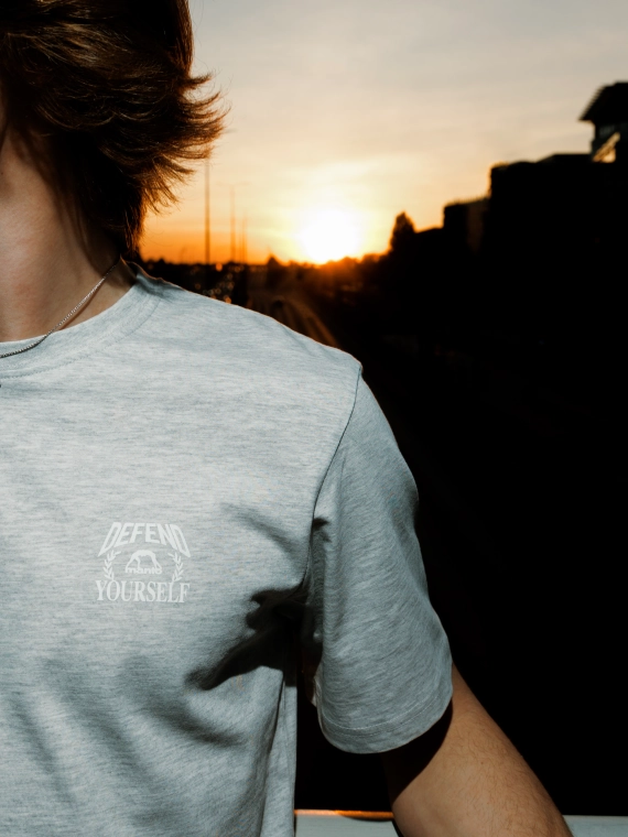 MANTO t-shirt DEFEND 25 heather gray