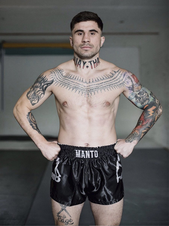 MANTO shorts MUAY THAI DUAL black/silver