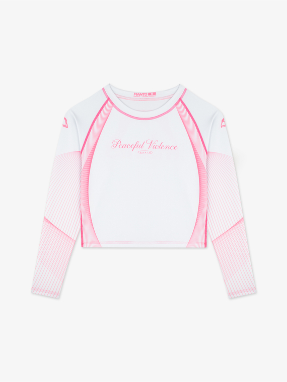 MANTO rashguard PEACEFUL VIOLENCE white