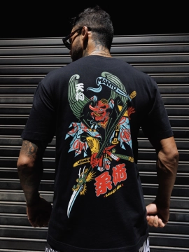 MANTO t-shirt TENGU black