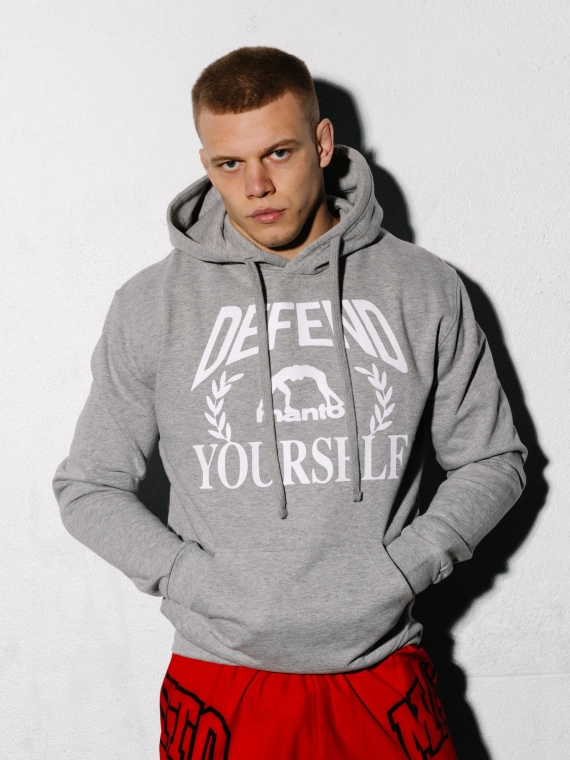 MANTO hoodie DEFEND heather gray