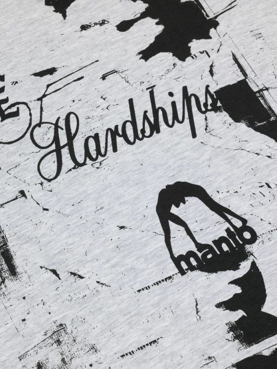 MANTO t-shirt RESOLVE heather gray