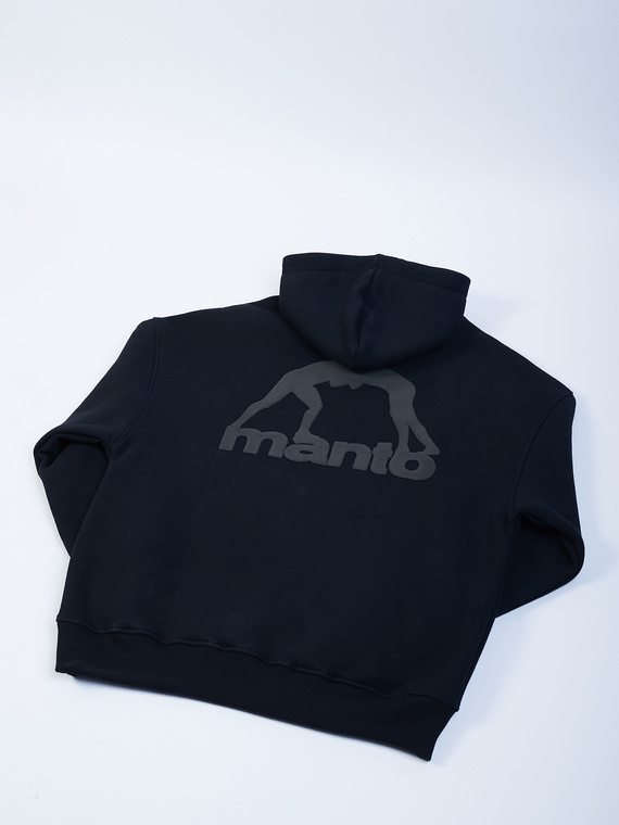 MANTO hoodie LABEL OVERSIZE schwarz