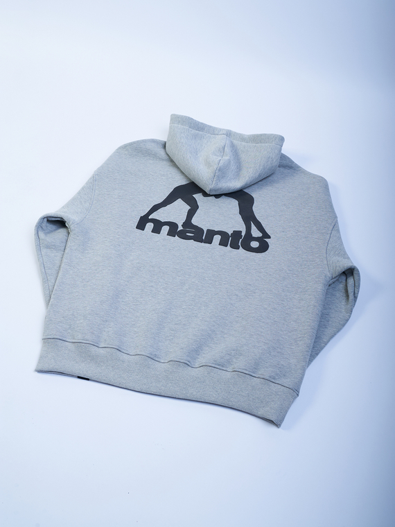 MANTO hoodie LABEL OVERSIZE heather gray 