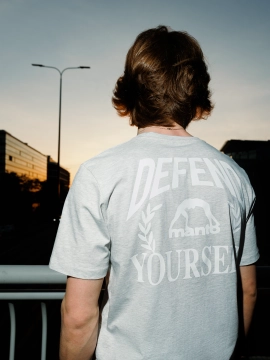 MANTO t-shirt DEFEND 25 heather gray