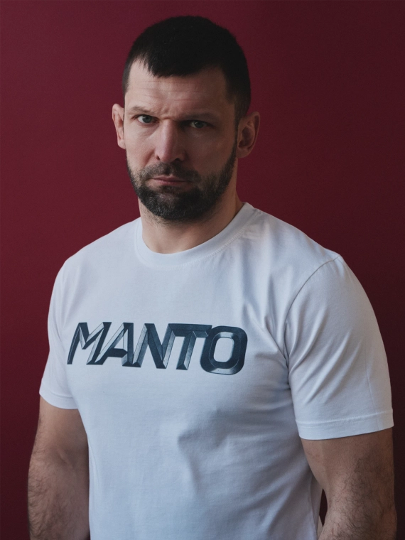 MANTO t-shirt METAL LOGOTYPE weiss
