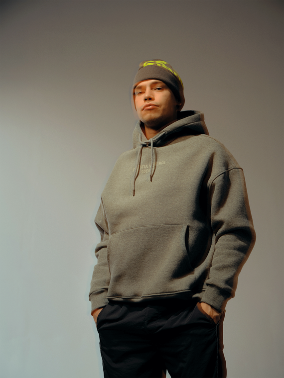 MANTO beanie BIG LOGO grey