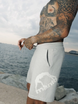 MANTO Baumwollshorts  LOGO melange