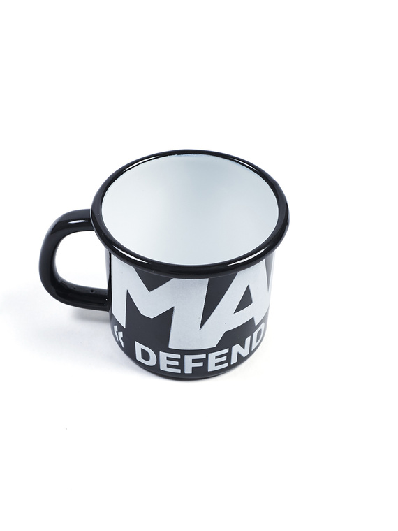 MANTO enamel mug LOGOTYPE black