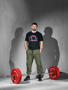 MANTO t-shirt VIBE 25 black onyx-burgundy