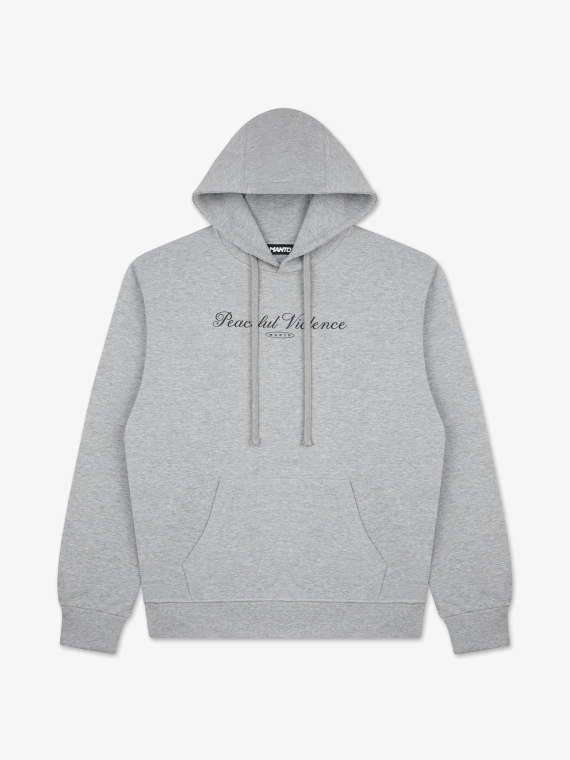 MANTO hoodie PEACEFUL VIOLENCE heather gray