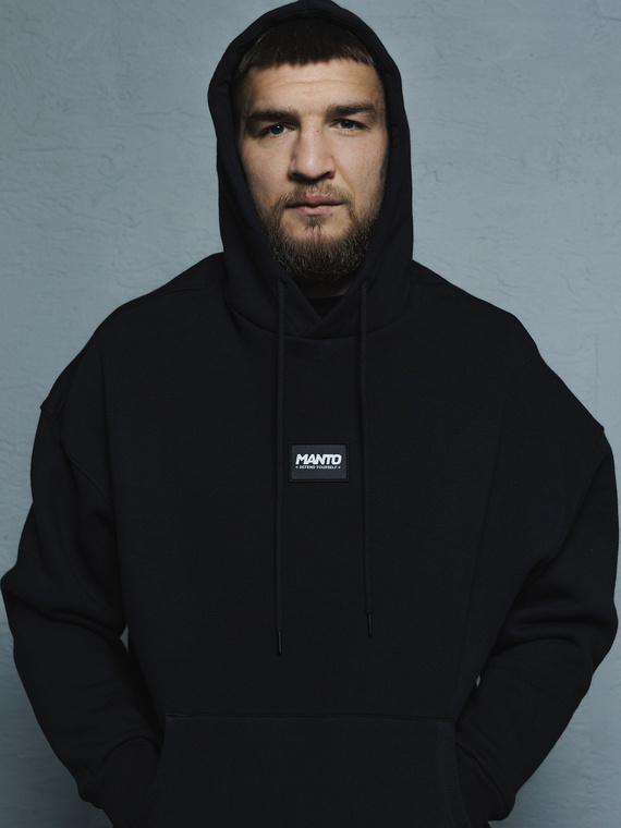 MANTO hoodie LABEL OVERSIZE schwarz