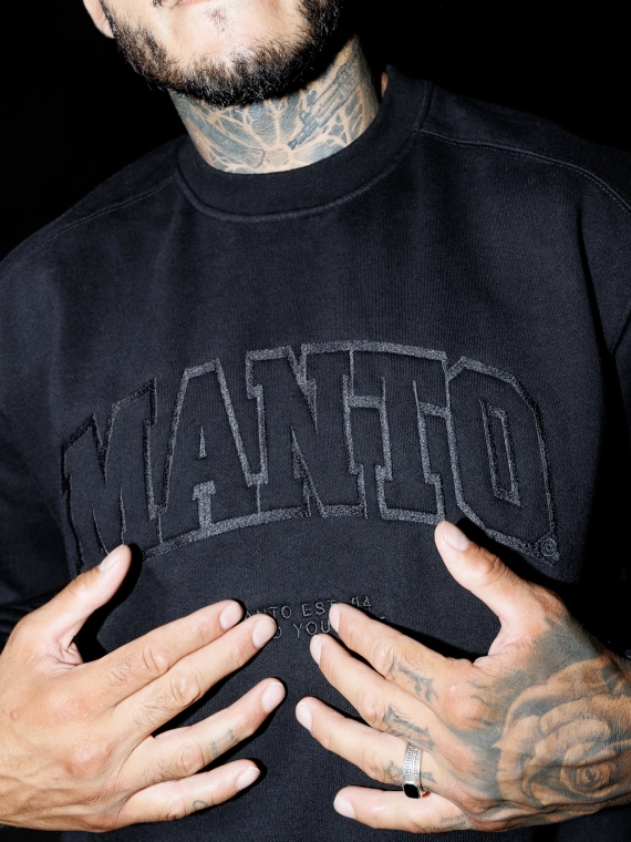 MANTO crewneck VARSITY black
